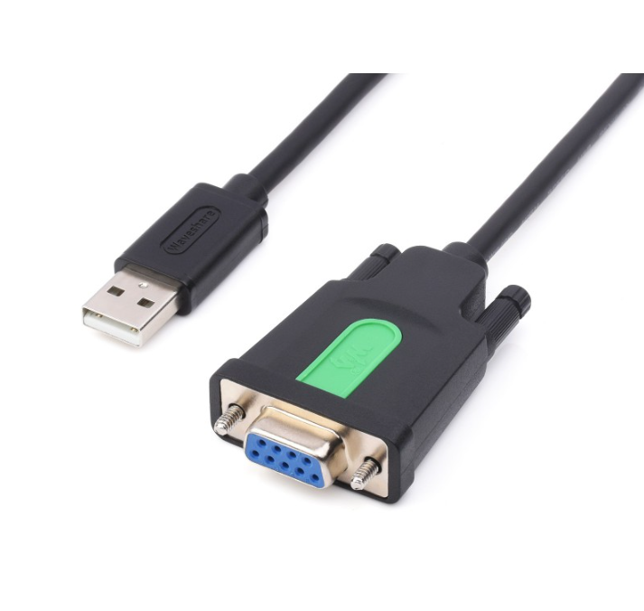 Industrial USB To RS232 Serial Adapter Cable, USB Type A To DB9 Female Port, Original FT232RL Chip, Cable Length 1.5m
