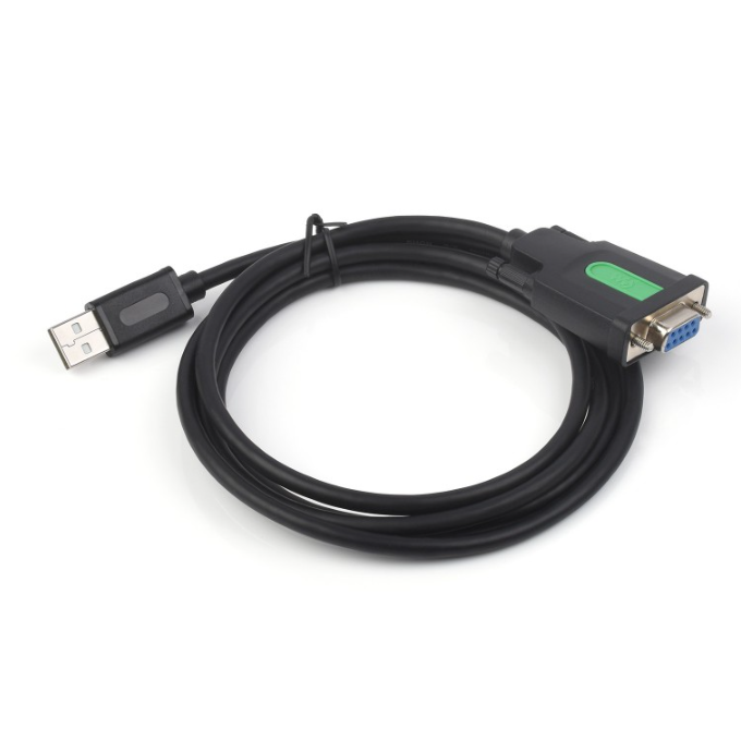 Industrial USB To RS232 Serial Adapter Cable, USB Type A To DB9 Female Port, Original FT232RL Chip, Cable Length 1.5m