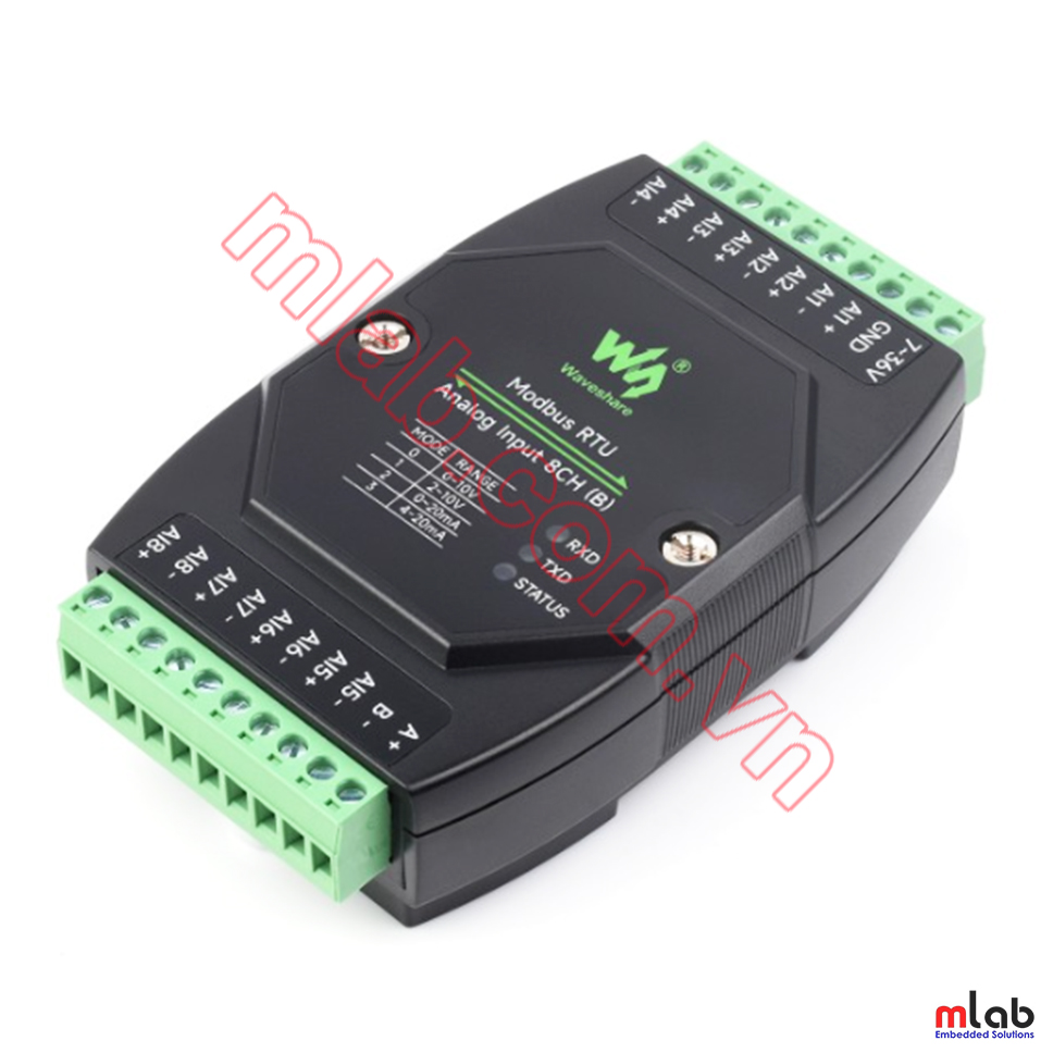 Industrial 8-Ch Analog Acquisition Module, 12-bit High-precision, Supports Voltage And Current Acquisition