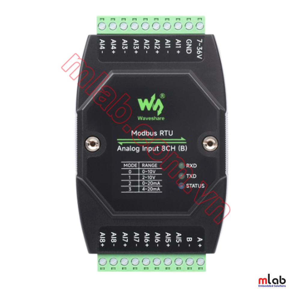 Industrial 8-Ch Analog Acquisition Module, 12-bit High-precision, Supports Voltage And Current Acquisition
