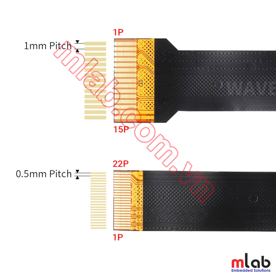 Cable chuyển DSI 22P to FFC 15P, 15cm, Waveshare
