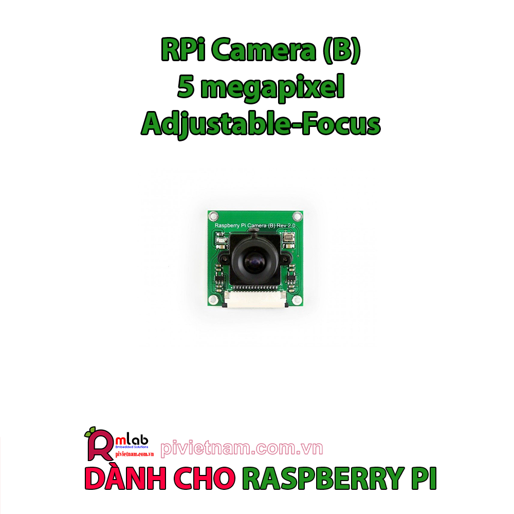 RPi Camera (B) 5 Megapixel, Adjustable-Focus