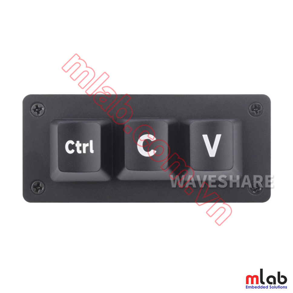 Ctrl C/V Shortcut Keyboard cho lập trình viên, sử dụng chip RP2040 Raspberry Pi