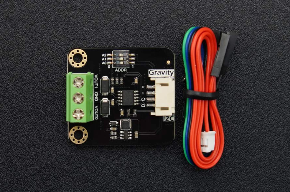 Gravity: GP8413 2-Channel 15-bit I2C to 0-5V/10V DAC Module