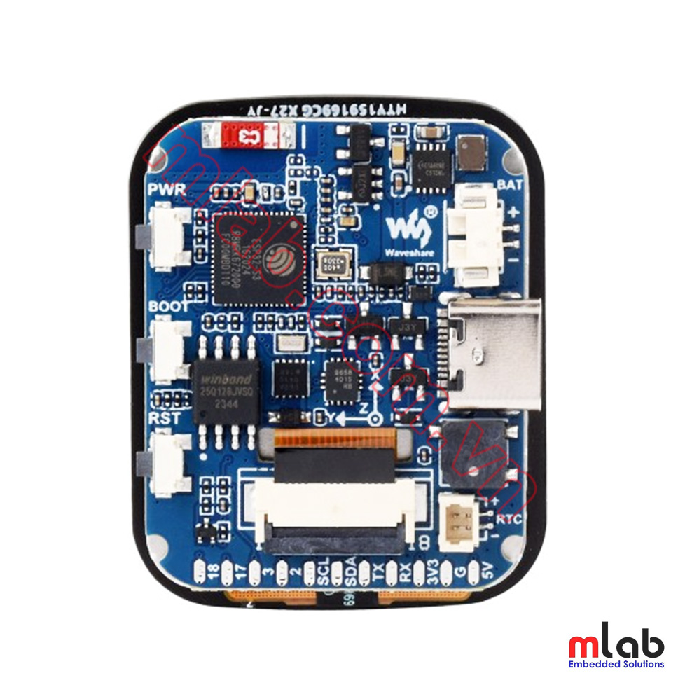 Màn hình HMI ESP32-S3 cảm ứng 1.69inch, 240×280 Pixels, tích hợp cảm biến Accelerometer And Gyroscope