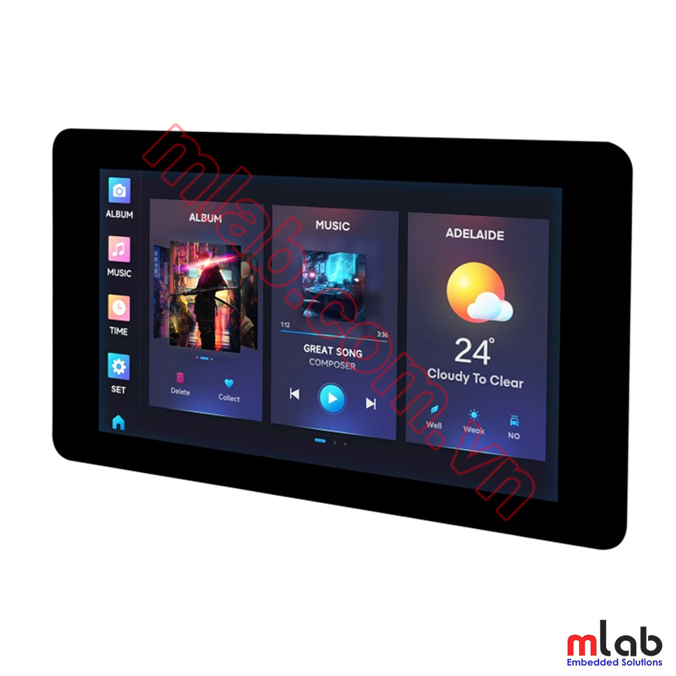 Màn hình HMI ESP32-S3 7inch, Cảm ứng điện dung, 5-point Touch, 32-bit LX7 Dual-core Processor