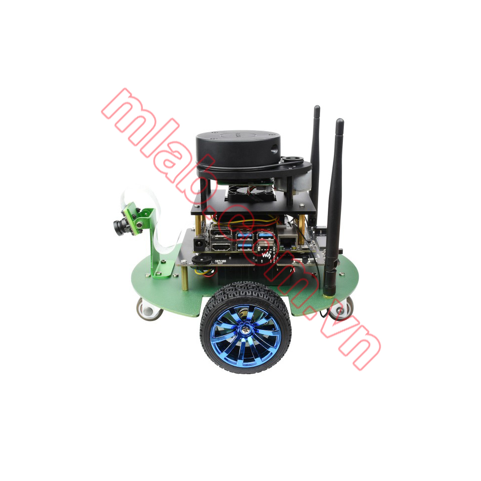 JetBot Professional Version ROS AI Kit Accessories, Dual Controllers AI Robot, Lidar Mapping, Vision Processing