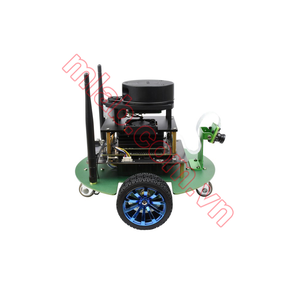 JetBot Professional Version ROS AI Kit Accessories, Dual Controllers AI Robot, Lidar Mapping, Vision Processing
