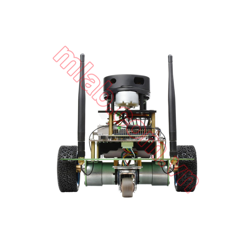 JetBot Professional Version ROS AI Kit Accessories, Dual Controllers AI Robot, Lidar Mapping, Vision Processing