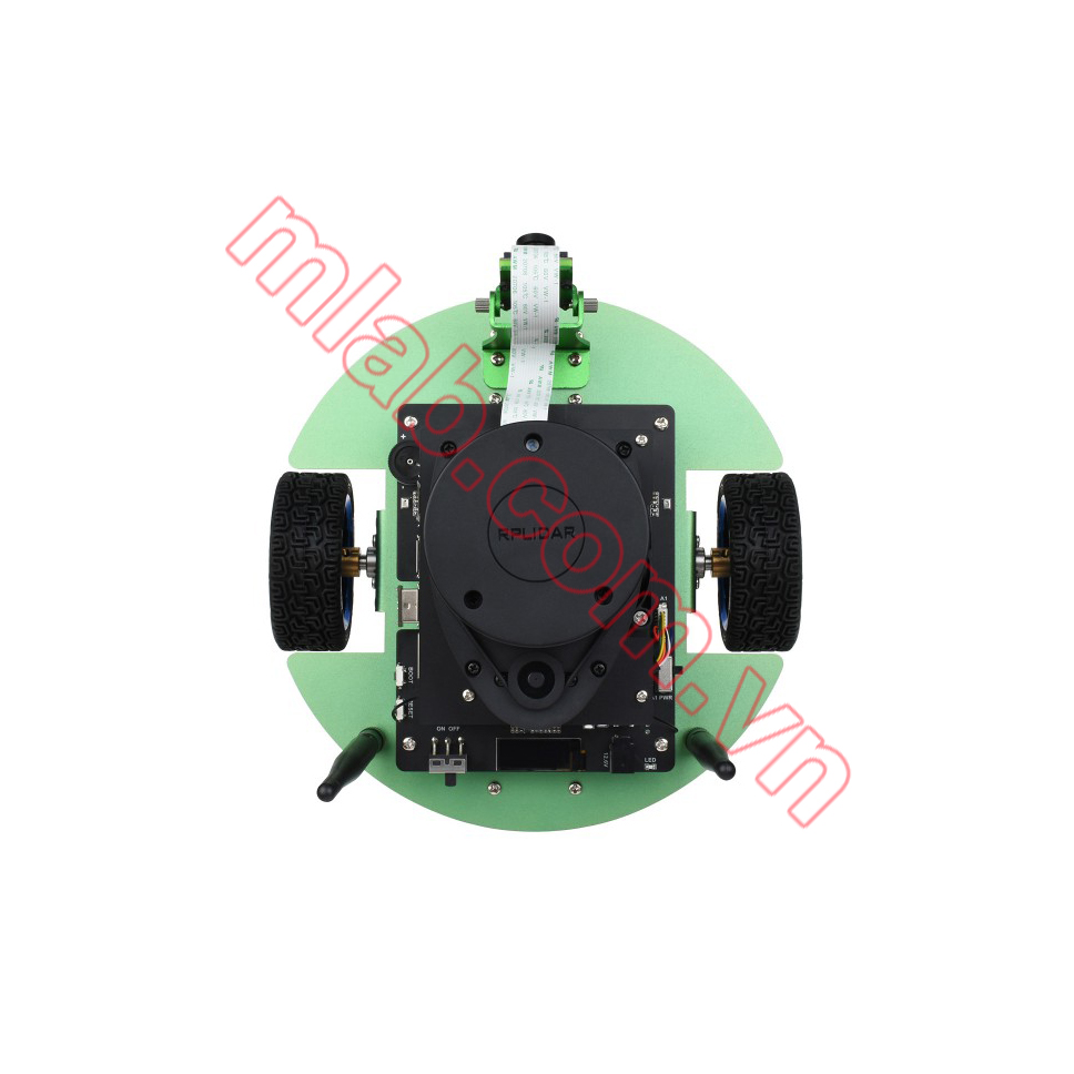 JetBot Professional Version ROS AI Kit Accessories, Dual Controllers AI Robot, Lidar Mapping, Vision Processing