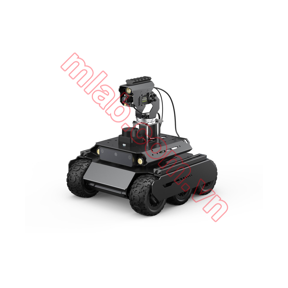UGV Rover ROS 2 Open-source 6 Wheels 4WD AI Robot, Dual controllers, All-metal Body, Flexible and Expandable dành cho Raspberry Pi 5