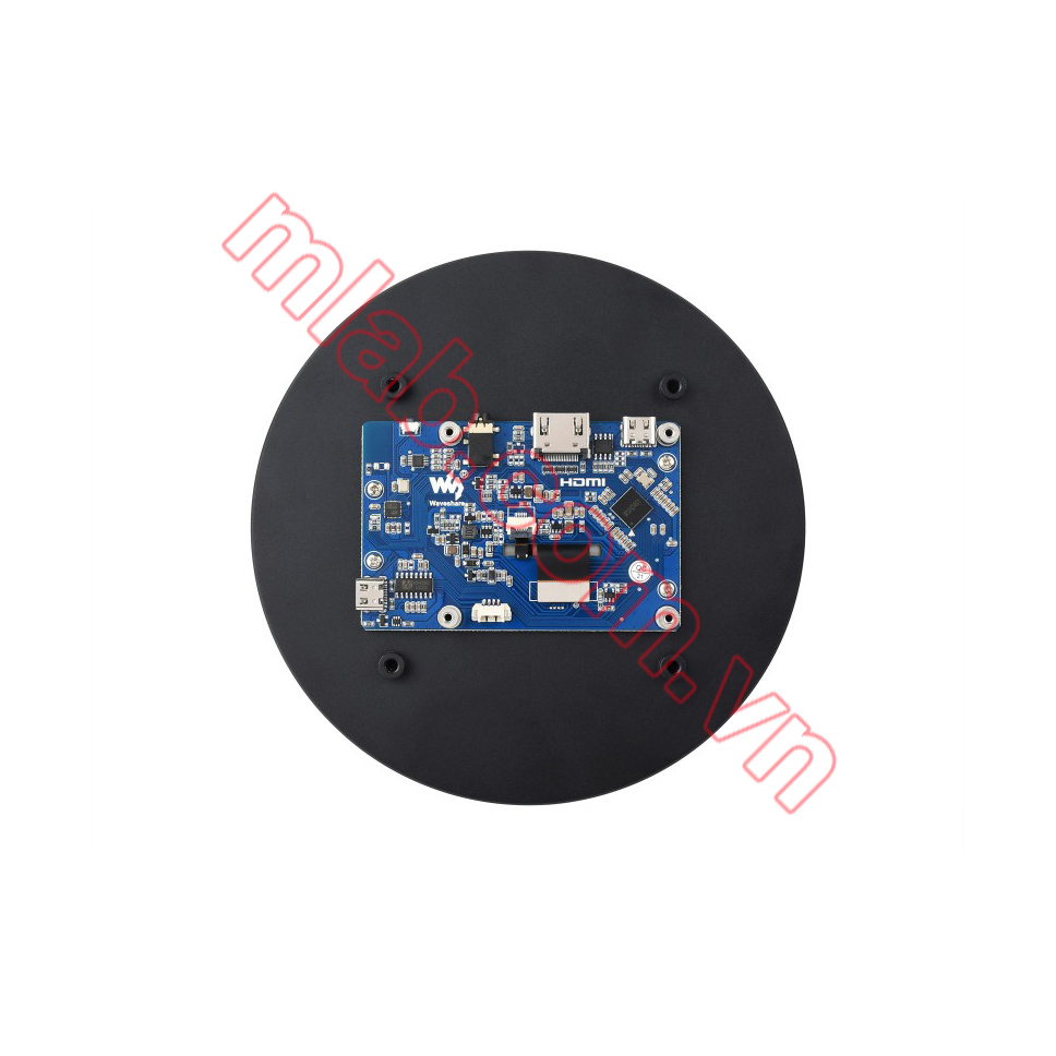5inch HDMI Round Touch Display, 1080 × 1080, IPS, 10-Point Touch, Optical Bonding Toughened Glass Panel