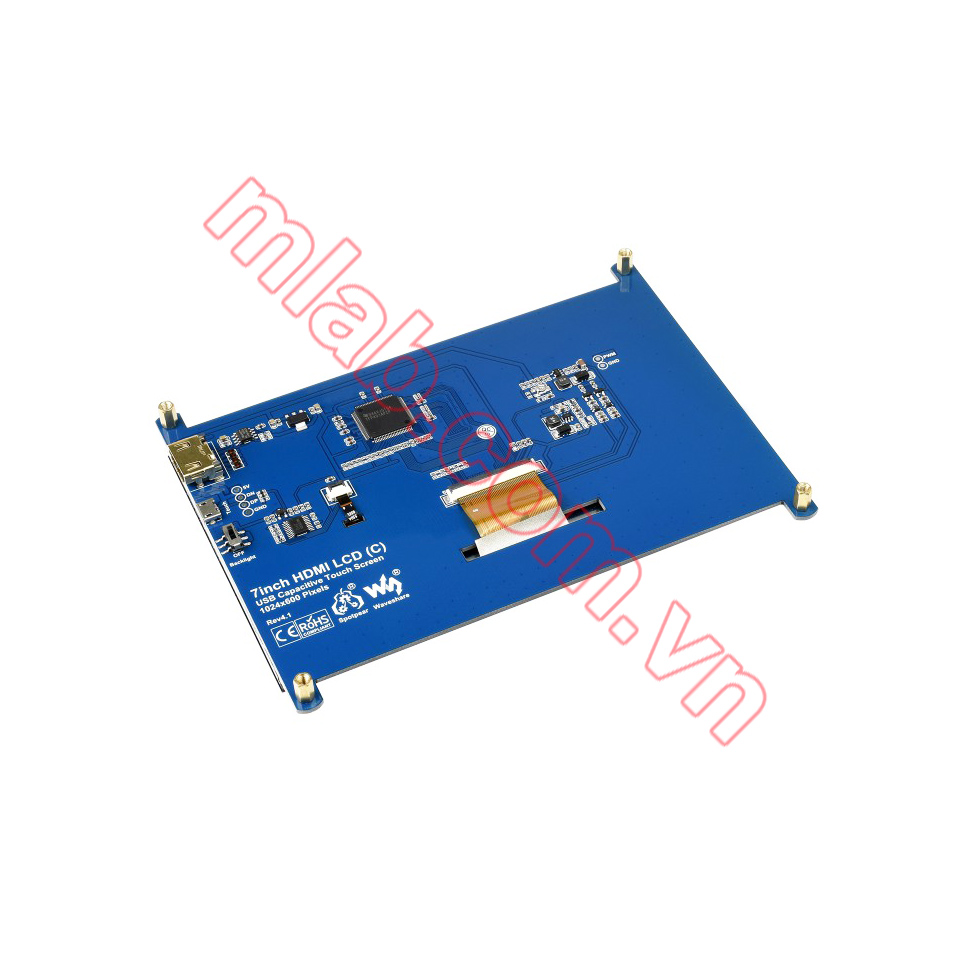 Màn hình LCD 7inch HDMI (C), 1024×600, IPS, cảm ứng điện dung Waveshare