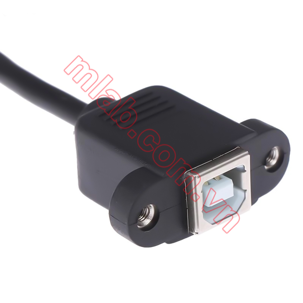 Cable USB Type B Male sang Type B Female có gá bắt vít