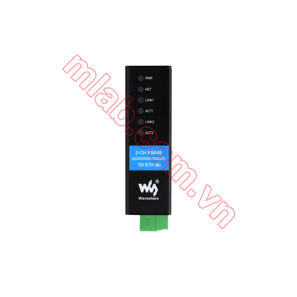 2-Ch RS485 to RJ45 Ethernet Serial Server, Dual channels RS485 independent operation, Dual Ethernet Ports