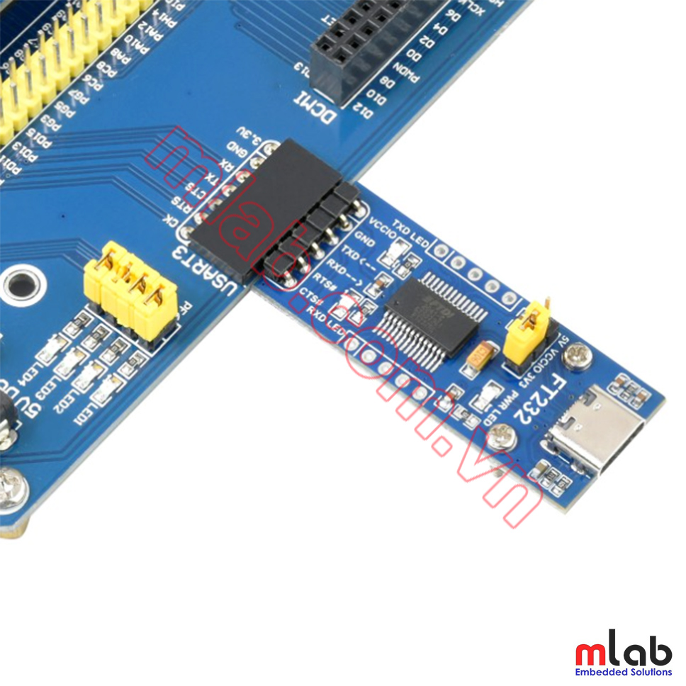 FT232 USB UART Board (Type C), USB To UART (TTL) Communication Module, USB-C Connector