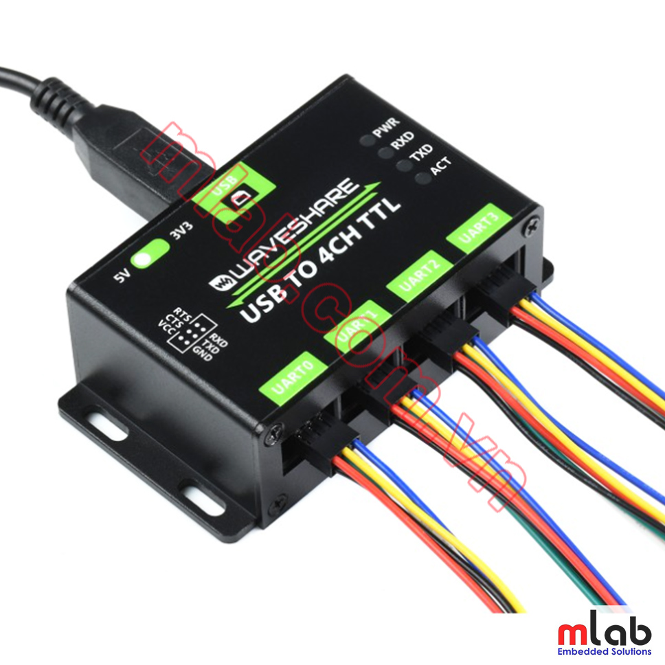 Industrial USB TO 4CH TTL Converter, USB To UART, Multi Protection & Systems Support