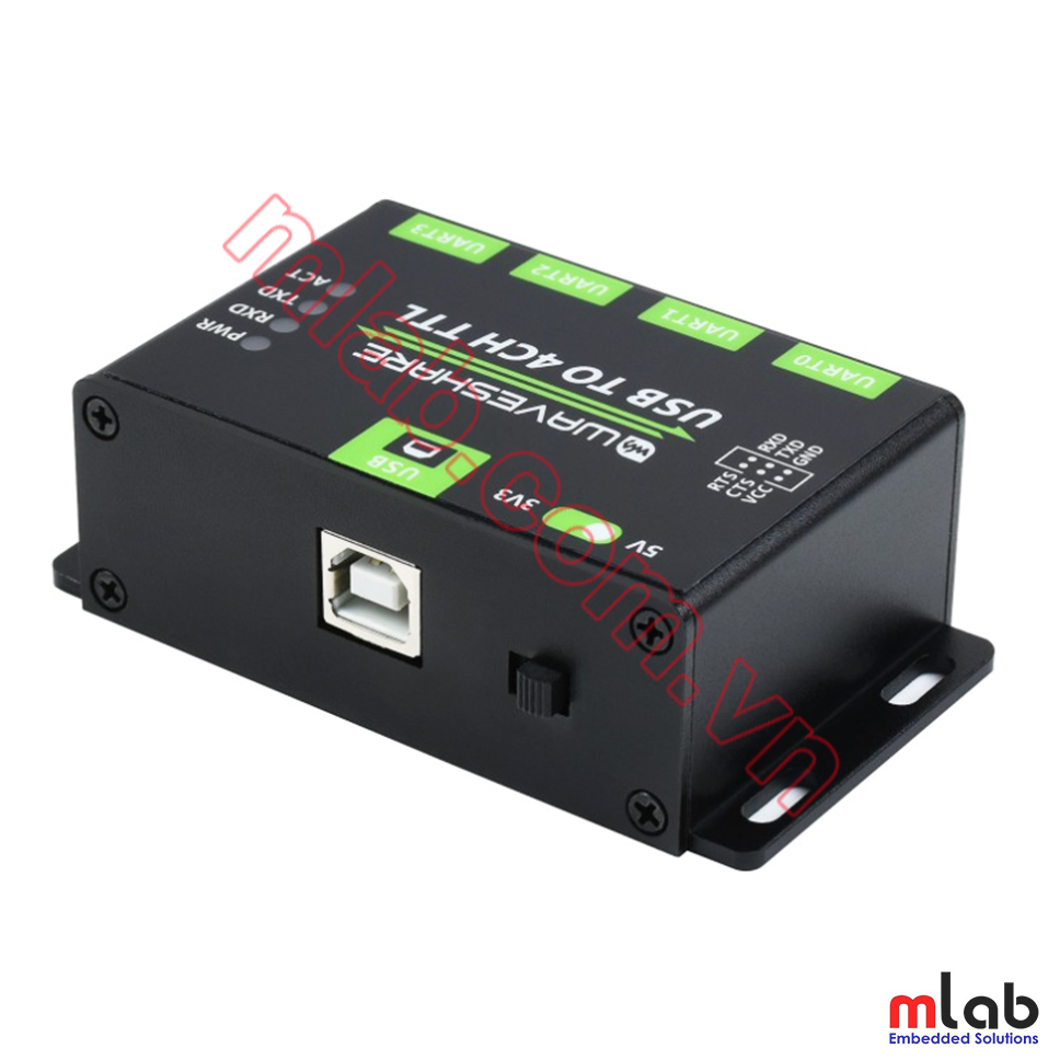 Industrial USB TO 4CH TTL Converter, USB To UART, Multi Protection & Systems Support