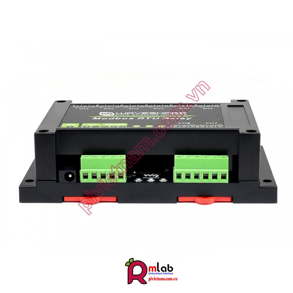 Module Industrial Modbus RTU 8-ch Relay, RS485 Bus, Multi Protection -Waveshare