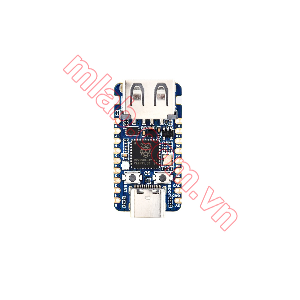 Waveshare RP2350A USB Mini Development Board, Based On Raspberry Pi RP2350A Dual-core & Dual-architecture Microcontroller, 150MHz Operating Frequency