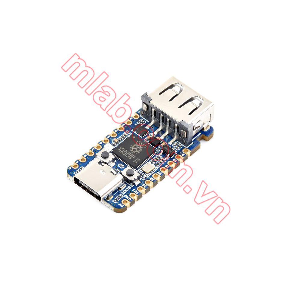 Waveshare RP2350A USB Mini Development Board, Based On Raspberry Pi RP2350A Dual-core & Dual-architecture Microcontroller, 150MHz Operating Frequency