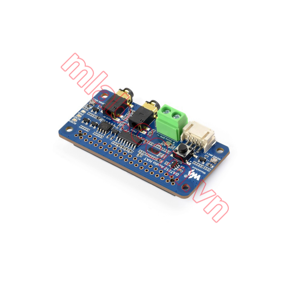 DA7212 I2S Audio Board For Raspberry Pi, Stereo Encoding/Decoding, Onboard Dual Microphones, Compatible With Raspberry Pi Series Boards