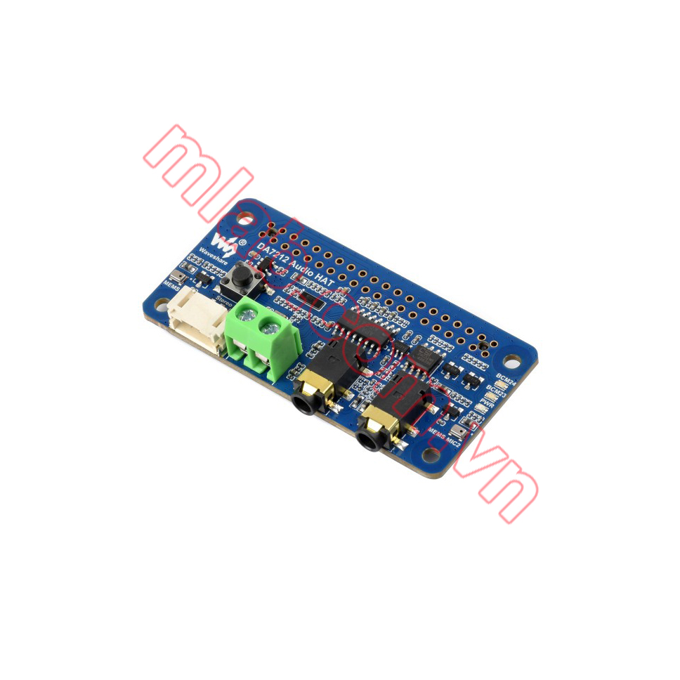 DA7212 I2S Audio Board For Raspberry Pi, Stereo Encoding/Decoding, Onboard Dual Microphones, Compatible With Raspberry Pi Series Boards