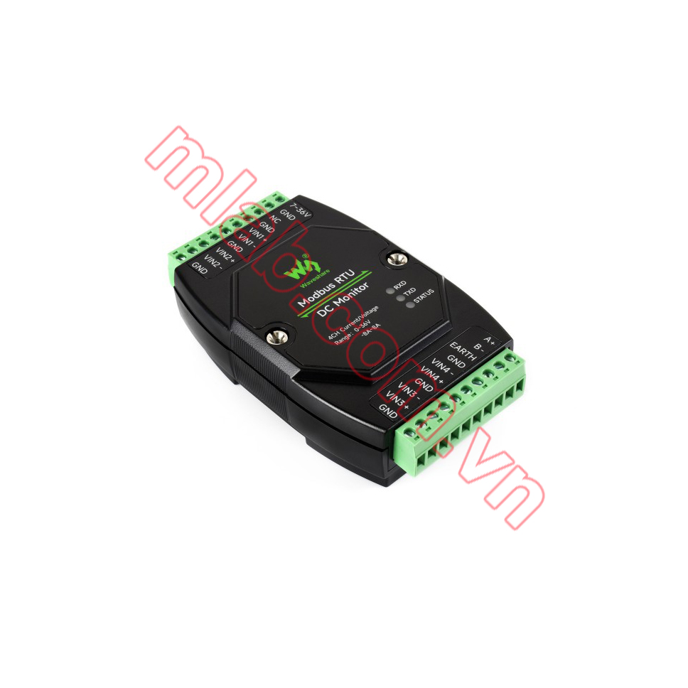 Industrial 4-Ch DC Monitoring Module, 16-bit High-Precision Acquisition, Supports Voltage and Current Measurement, Modbus RTU Protocol