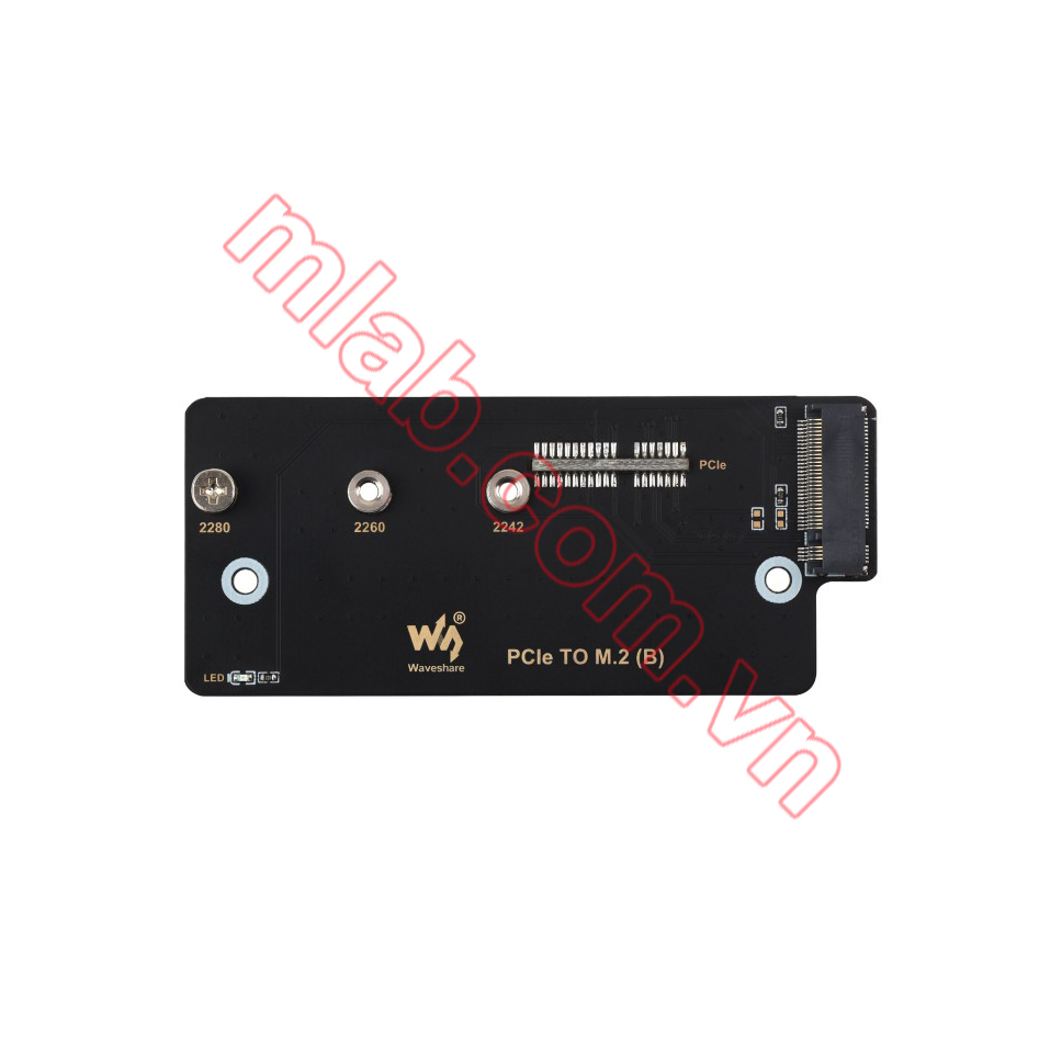 PCIe TO M.2 adapter (B), Supports NVMe Protocol M.2 Solid State Drive, High-speed Reading/Writing, Supports Raspberry Pi Compute Module 4