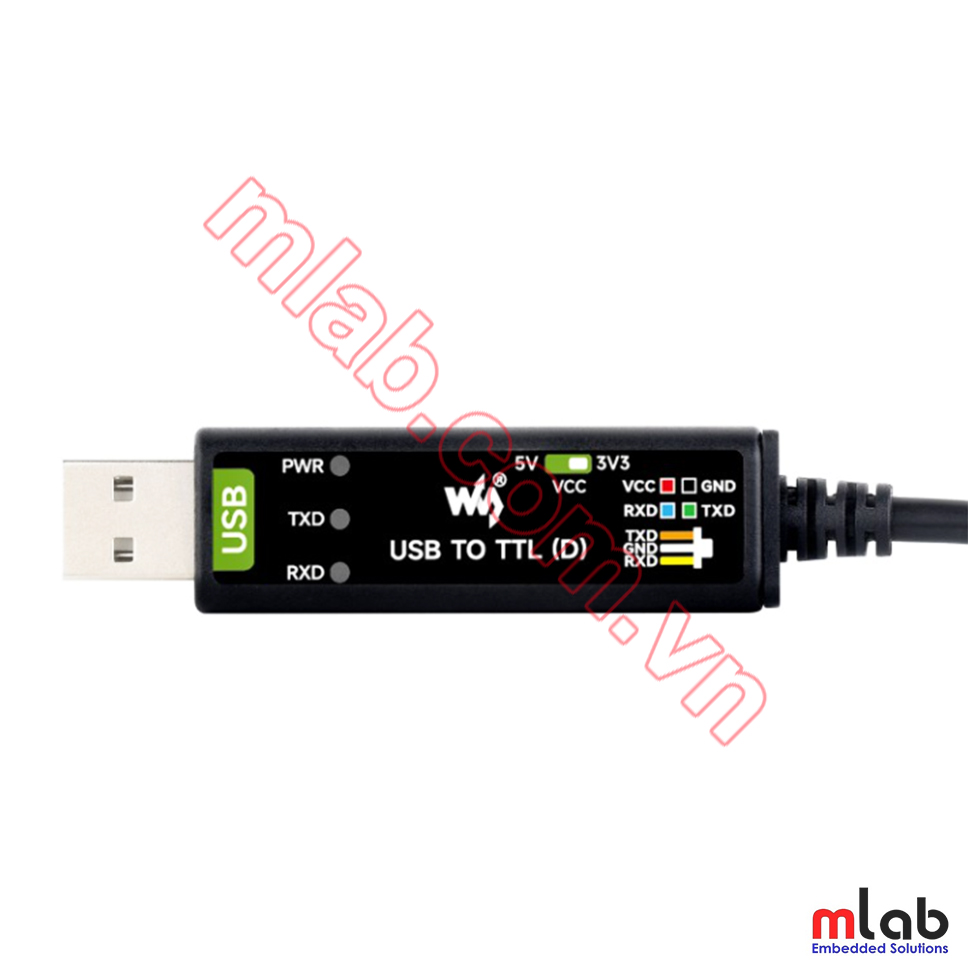 Industrial USB TO TTL (D) Serial Cable, Original FT232RNL Chip, Multi Protection Circuits, Multi Systems Support, Suitable For Raspberry Pi 5 Serial Port Debugging