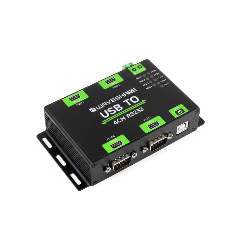 Industrial Isolated USB To 4-Ch RS232 Converter, USB To Serial Adapter, Original FT4232HL Chip, Mac / Linux / Android / Windows Multi-OS Compatible