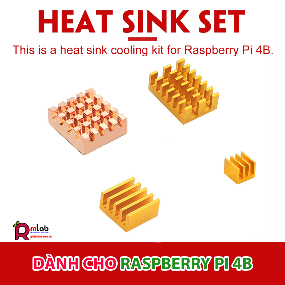 Bộ tản nhiệt nhôm dành cho Raspberry Pi 4