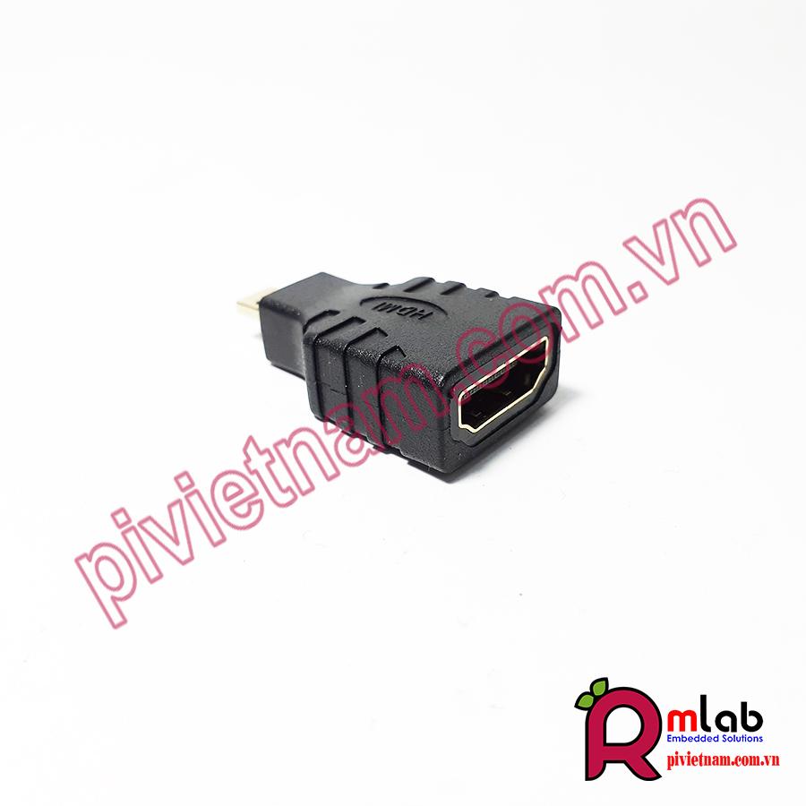 Đầu chuyển đổi micro HDMI to HDMI - WAVESHARE dành cho Raspberry Pi 4