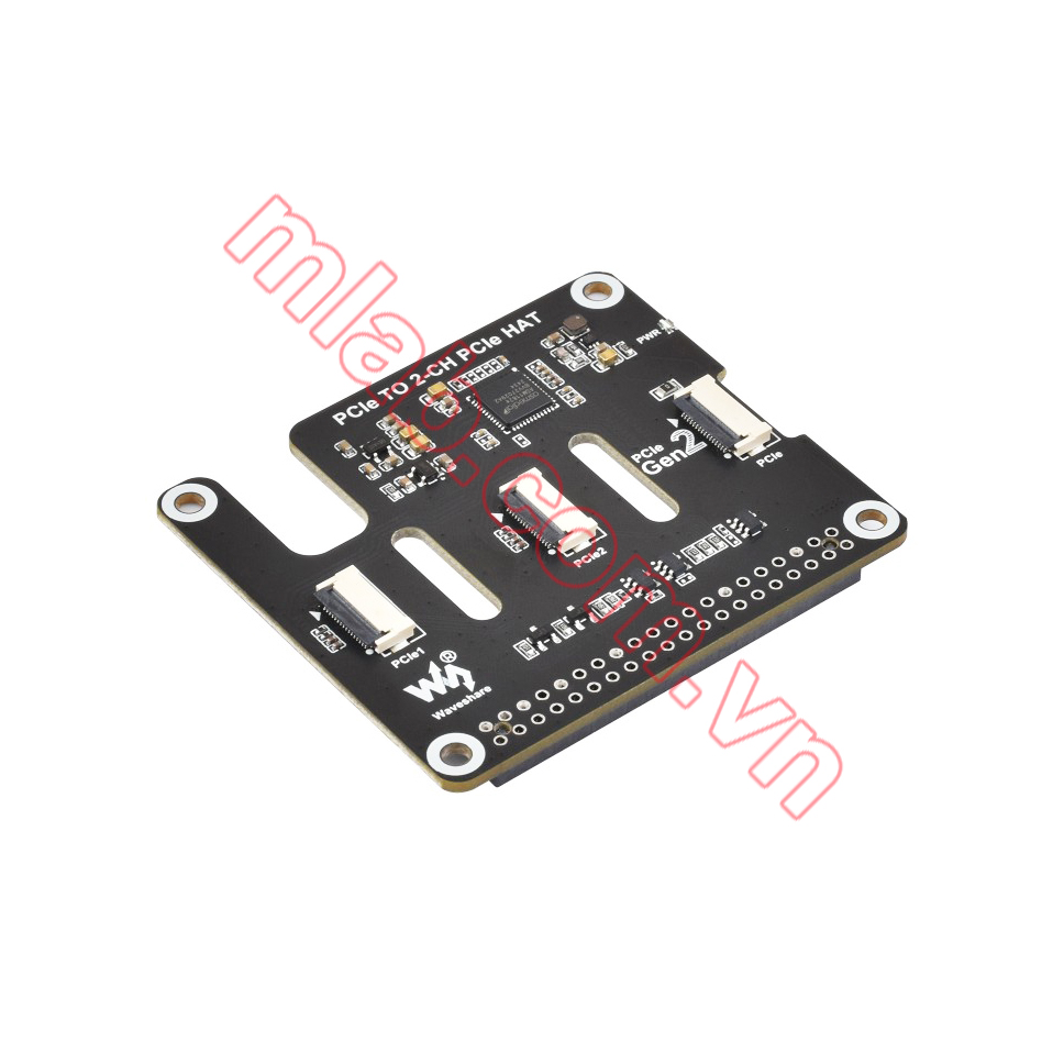 PCIe TO 2-CH PCIe HAT For Raspberry Pi 5