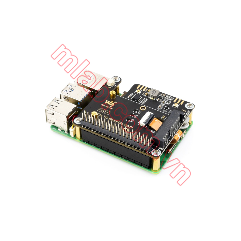 PCIe TO MiniPCIe Adapter For Raspberry Pi 5, Compatible With MiniPCIe Wireless NIC, Supports USB Bluetooth Connection, Driver-Free, Plug And Play, High-Speed Networking