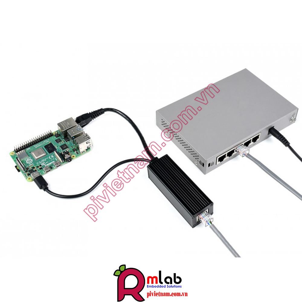 Industrial Gigabit PoE Splitter, Metal Case protection, 5V 2.5A Type-C Out