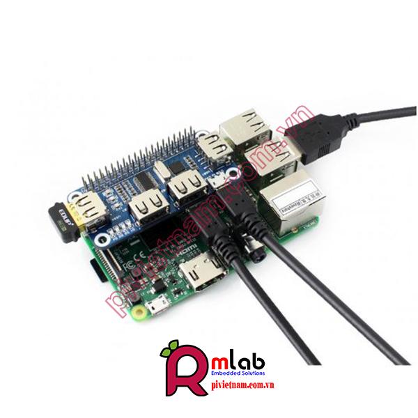 HUB HAT 4 cổng USB dành cho Raspberry Pi