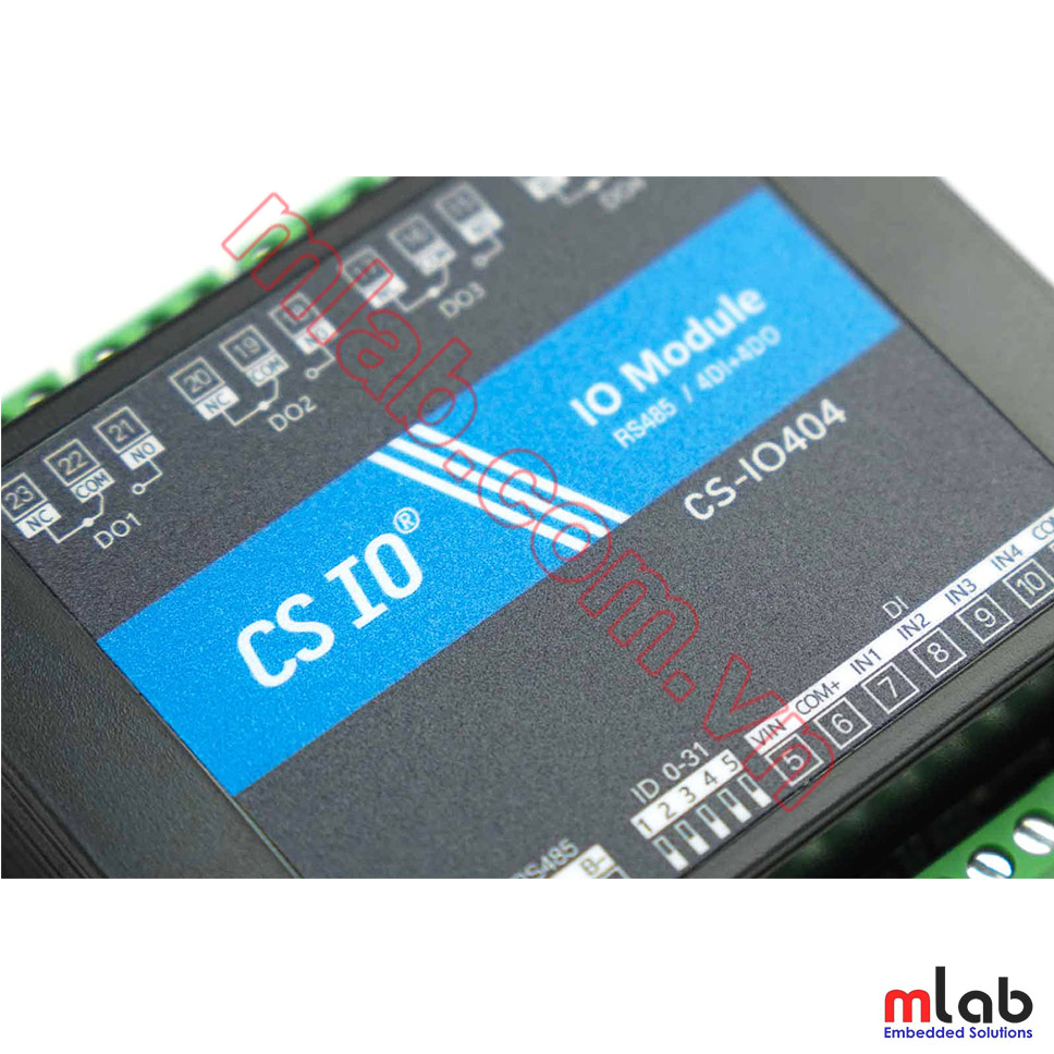 Bộ IO công nghiệp 4-Kênh, 4DI+4DO, RS485 Modbus RTU