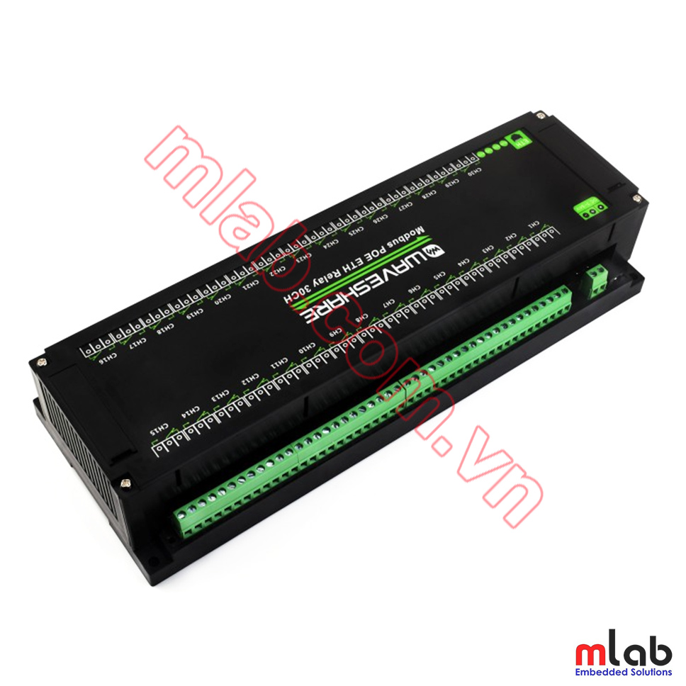 30-Ch Ethernet Relay Module, Modbus RTU/Modbus TCP Protocol, PoE Port Communication, With Various Isolation And Protection Circuits