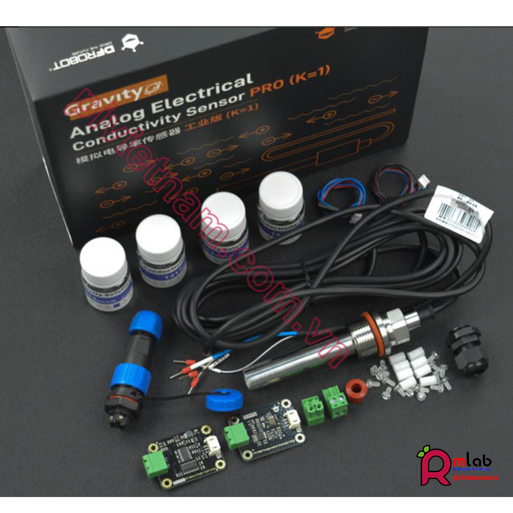 Cảm biến đo độ dẫn điện dung dịch, EC Meter PRO (K=1), Electrical Conductivity Sensor