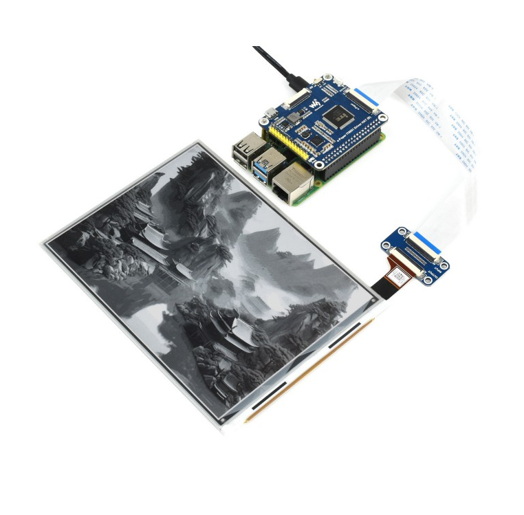 1872×1404, 7.8inch E-Ink display HAT for Raspberry Pi