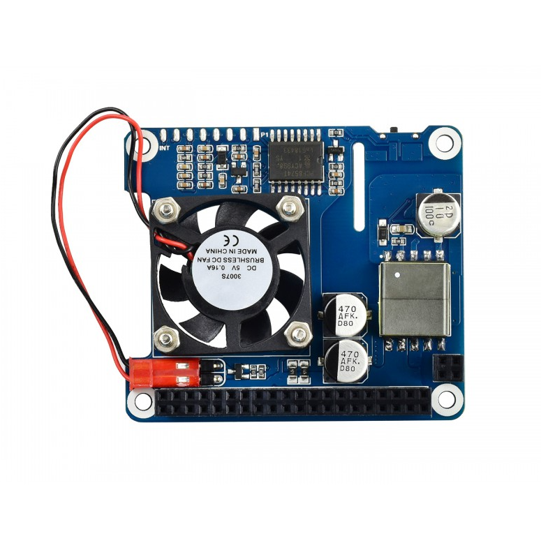 Power over Ethernet HAT (B) for Raspberry Pi 3B+/4B and 802.3af PoE network