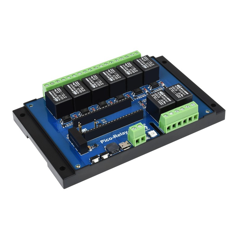 Industrial 8-Channel Relay Module for Raspberry Pi Pico, Multi Protection