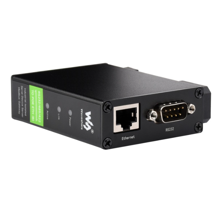 Rail-Mount Serial Server, RS232/485/422 to RJ45 Ethernet Module, TCP/IP to serial, POE Function Optional