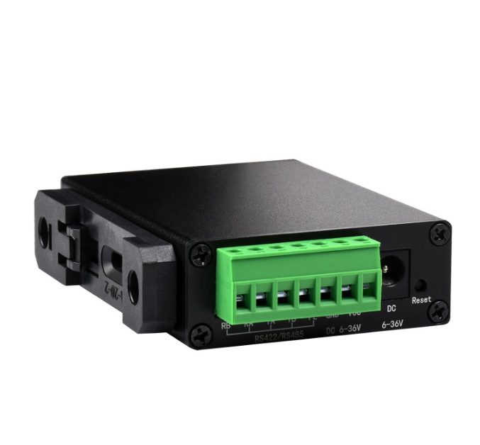 Rail-Mount Serial Server, RS232/485/422 to RJ45 Ethernet Module, TCP/IP to serial, POE Function Optional