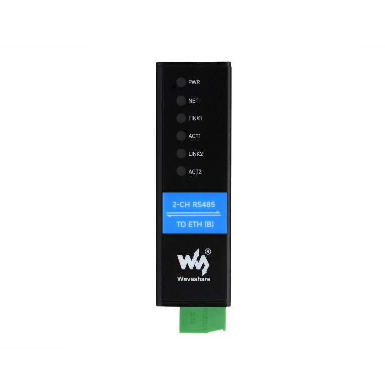 2-Ch RS485 to RJ45 Ethernet Serial Server, Dual channels RS485 independent operation, Dual Ethernet Ports