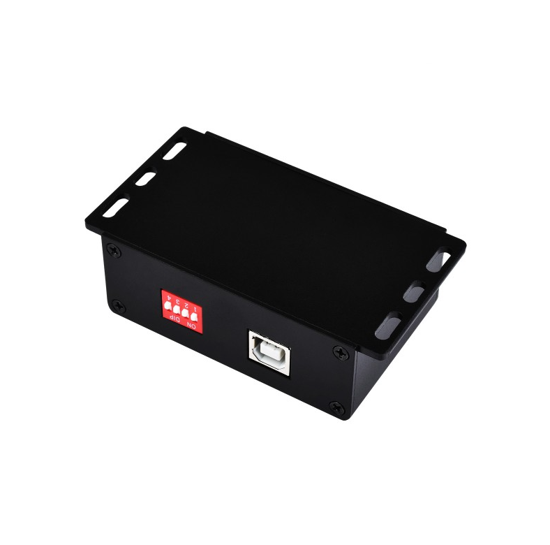 Industrial USB TO 4Ch RS485 Converter, Multi Protection Circuits, Multi Systems Support, Aluminium Alloy Case