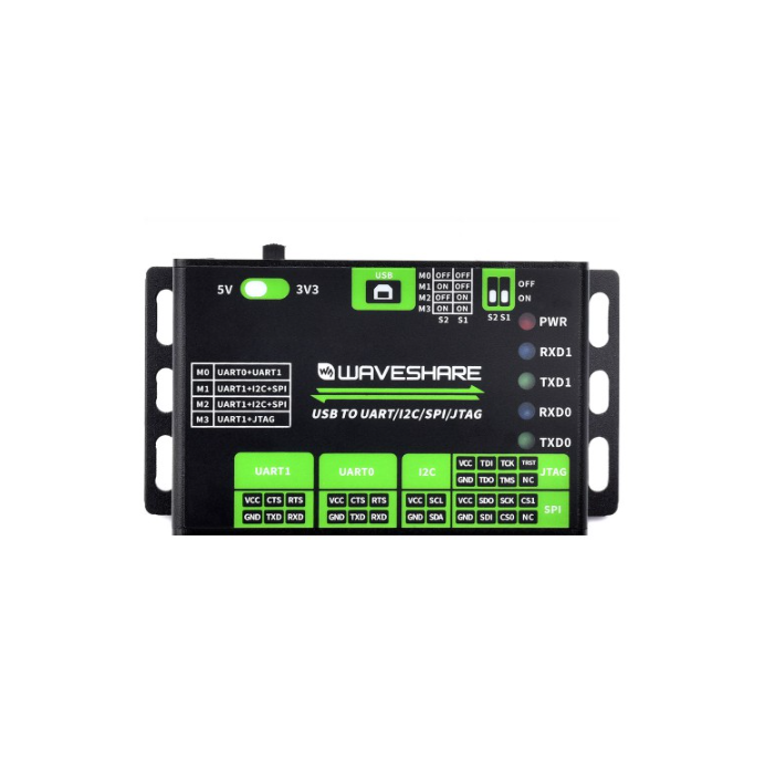 USB To UART/I2C/SPI/JTAG Converter, Supports Multiple Interfaces, Compatible with 3.3V and 5V