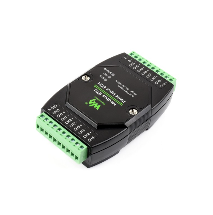 Industrial 8-Ch PWM Input Module, Modbus RTU Protocol, Isolated RS485 Interface, Supports Frequency And Duty Cycle Acquisition, With Various Isolation And Protection Circuits