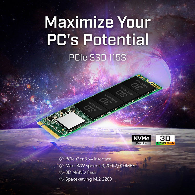 Ổ cứng SSD Transcend 115S PCIe Gen3 x4 NVMe M.2